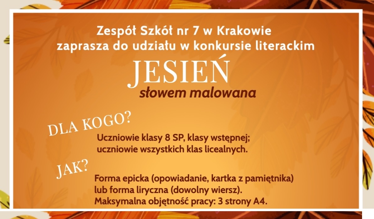 Jesień konkurs SP i LO wyr